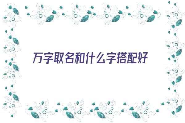 万字取名和什么字搭配好《万字取名和什么字搭配好听》