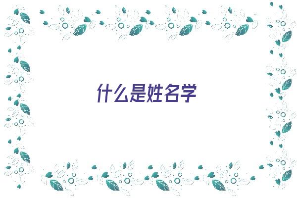 什么是姓名学《什么是姓名学笔画》