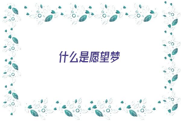 什么是愿望梦《什么是愿望梦想作文》