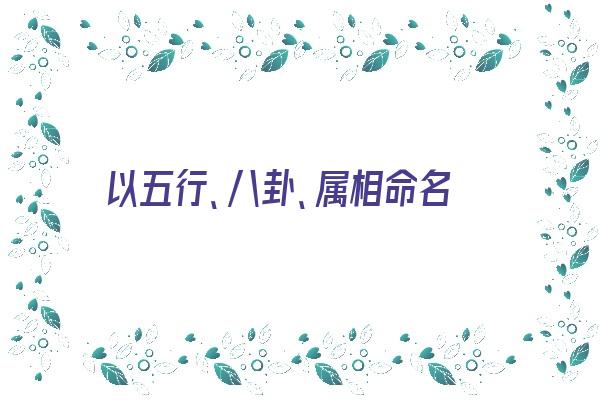 以五行、八卦、属相命名《以五行,八卦,属相命名的名字》