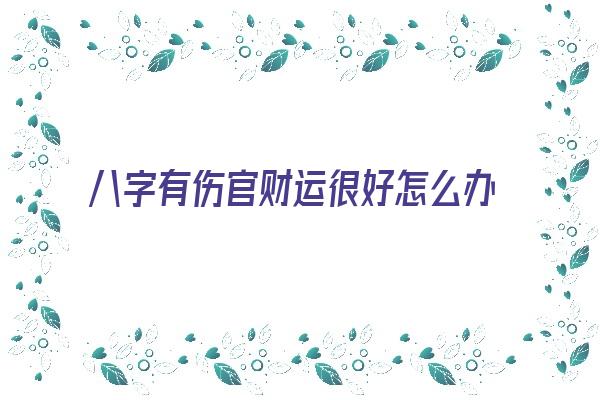 八字有伤官财运很好怎么办《八字有伤官财运很好怎么办呢》