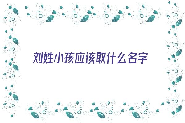 刘姓小孩应该取什么名字《刘姓小孩应该取什么名字好听》