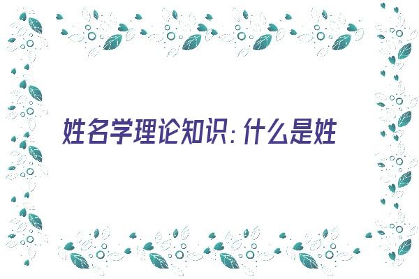 姓名学理论知识：什么是姓名学《姓名学理论知识:什么是姓名学的基础》