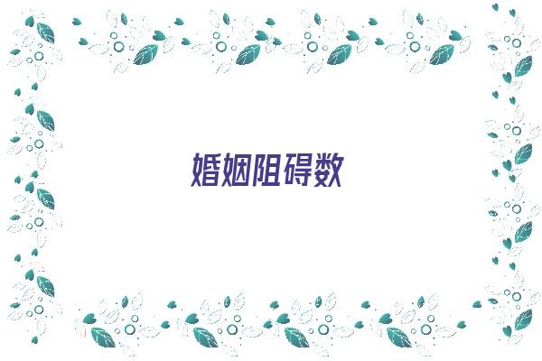 婚姻阻碍数《婚姻阻碍是什么意思》