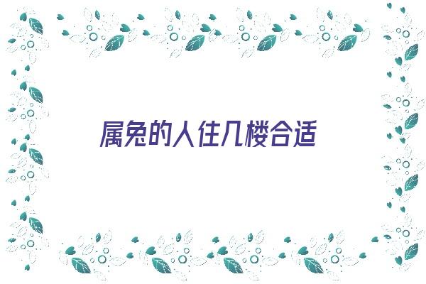 属兔的人住几楼合适《属兔的人住几楼合适吉利》