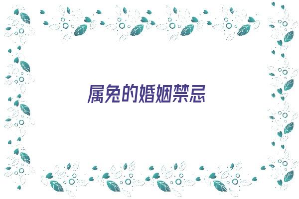 属兔的婚姻禁忌《属兔婚姻宜忌》