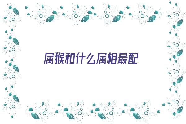 属猴和什么属相最配《属猴和什么属相最配、相克》