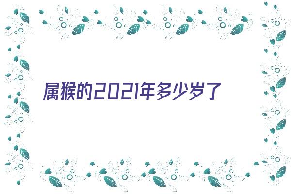  属猴的2021年多少岁了《属猴的2021年多少岁了啊》 生肖运势