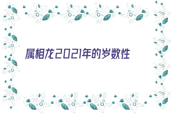 属相龙2021年的岁数性格《属龙2021年龄对照表》