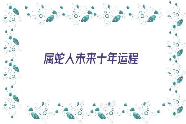  属蛇人未来十年运程《属蛇人未来十年运程如何》 生肖运势