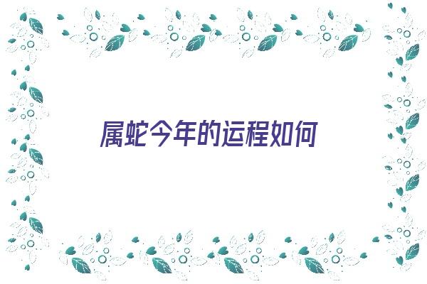  属蛇今年的运程如何《属蛇今年的运程如何呢》 生肖运势