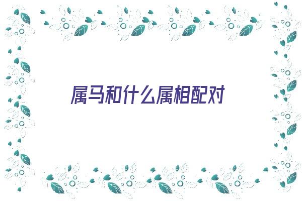 属马和什么属相配对《属马和什么属相配对最好》