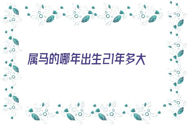 属马的哪年出生21年多大了《属马的21年几岁》