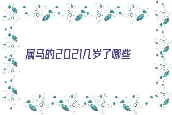 属马的2021几岁了哪些月份好《属马的2021几岁了哪些月份好运》