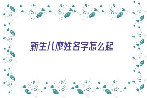 新生儿廖姓名字怎么起《新生儿廖姓名字怎么起好听》