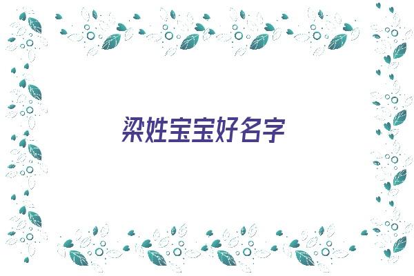 梁姓宝宝好名字《梁姓宝宝好名字大全》