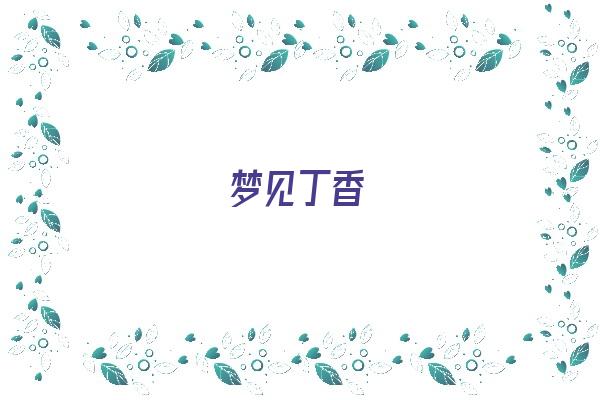 梦见丁香《梦见丁香花开是什么预兆》