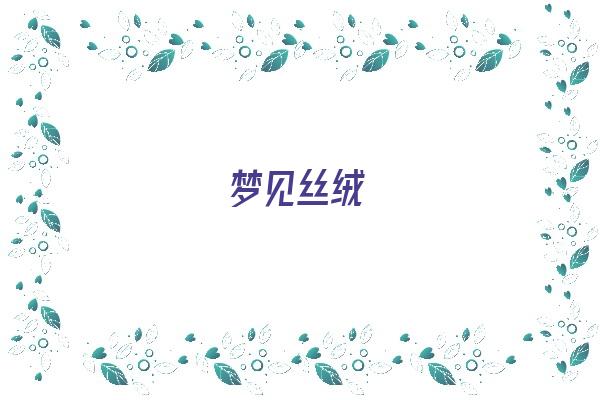 梦见丝绒《梦见丝绒布料》