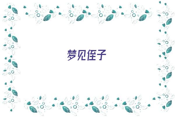 梦见侄子《梦见侄子死了是什么预兆》