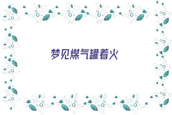 梦见煤气罐着火《女人梦见煤气起火是什么兆头》