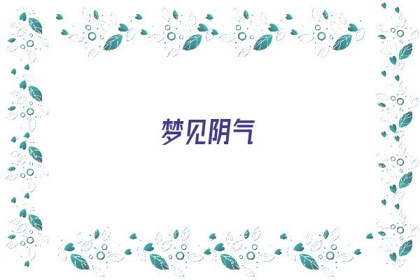 梦见阴气《梦见阴气很重的场景是什么意思》