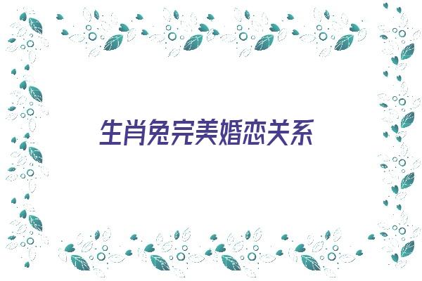  生肖兔完美婚恋关系《生肖兔完美婚恋关系怎么样》 生肖运势