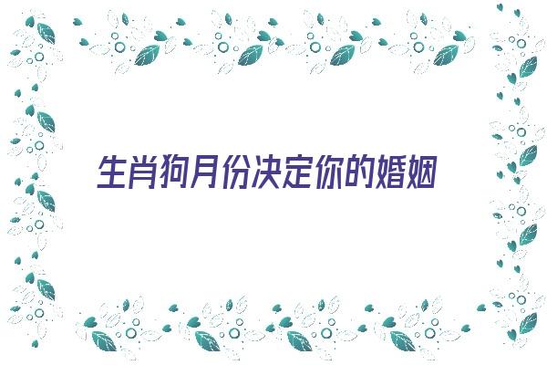 生肖狗月份决定你的婚姻《生肖狗月份决定你的婚姻吗》