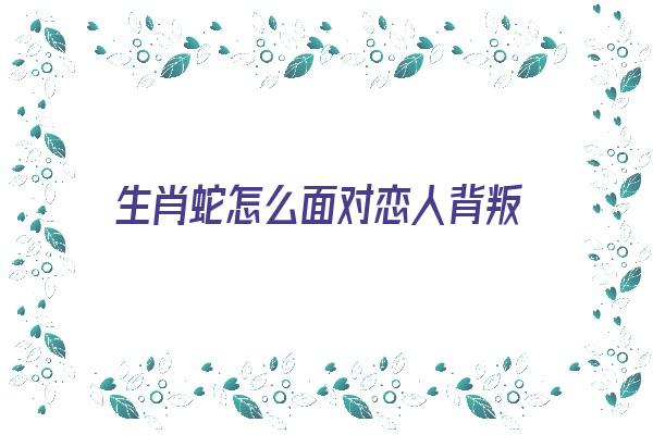 生肖蛇怎么面对恋人背叛《生肖蛇对待感情》