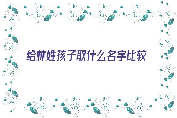 给林姓孩子取什么名字比较特别《给林姓孩子取什么名字比较特别好听》