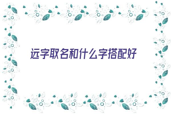 远字取名和什么字搭配好《远字取名和什么字搭配好听》