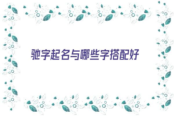 驰字起名与哪些字搭配好《驰字起名与哪些字搭配好听》