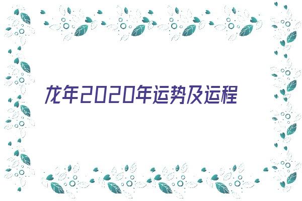 龙年2020年运势及运程《龙年2024年运势及运程》