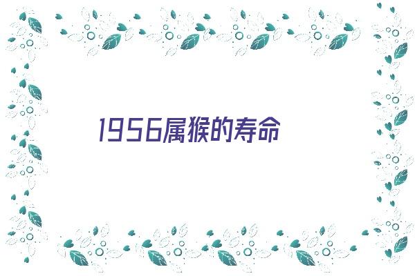 1956属猴的寿命《1956属猴的寿命死于几月》