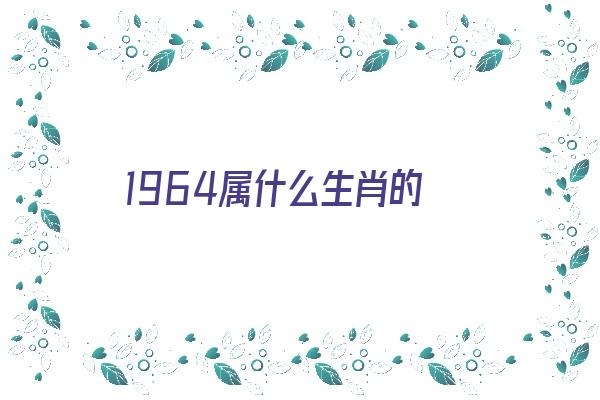 1964属什么生肖的