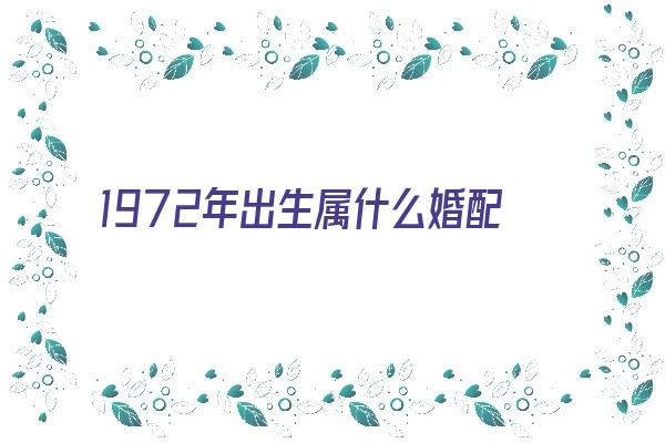 1972年出生属什么婚配如何《1972年属什么生肖的婚配》