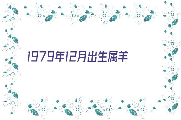 1979年12月出生属羊好不好《1979年12月出生属羊的人什么命》