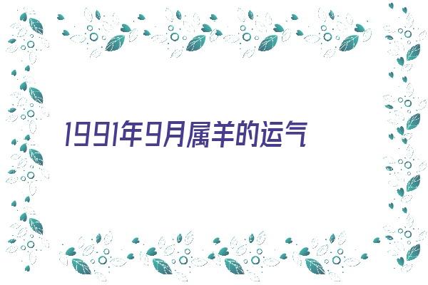  1991年9月属羊的运气如何《1991年9月属羊的运气如何呢》 生肖运势