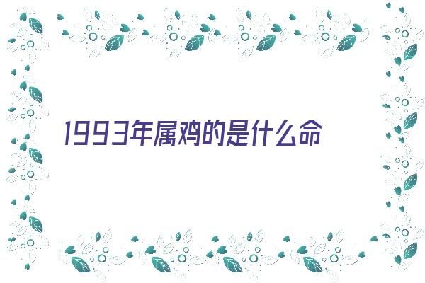 1993年属鸡的是什么命《1993年属鸡的是什么命五行缺什么》