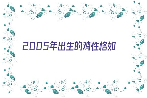 2005年出生的鸡性格如何