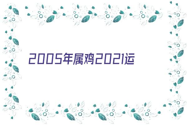 2005年属鸡2021运程