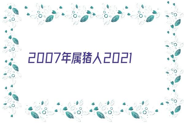  2007年属猪人2021年运势及命运 15岁生肖猪在牛年每月运程如何《2007年属猪人在2021年的全年运势》 生肖运势