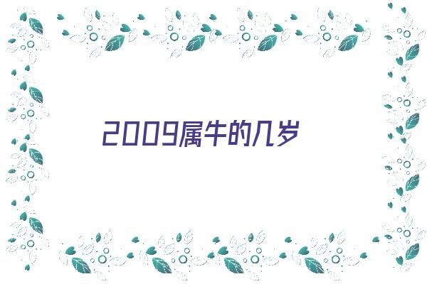  2009属牛的几岁《2009属牛的几岁了》 生肖运势