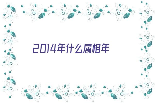  2014年什么属相年《2014年啥属相》 生肖运势