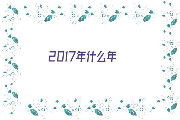 2017年什么年《2017年什么年生肖》