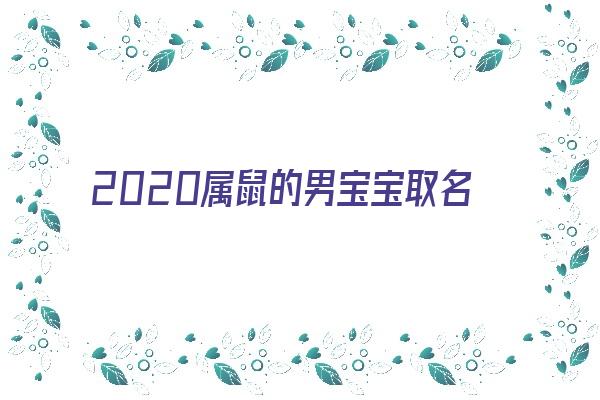  2020属鼠的男宝宝取名《2020属鼠的男宝宝取名字》 姓名配对