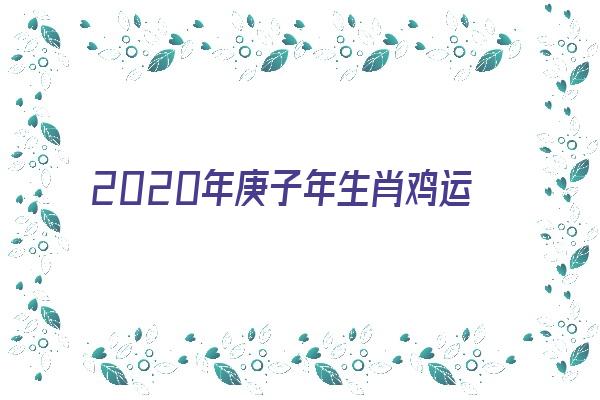 2020年庚子年生肖鸡运势《2020庚子年 生肖鸡运势》