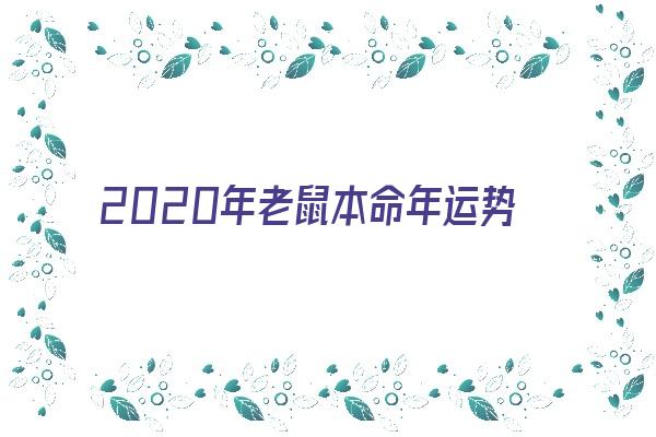 2020年老鼠本命年运势《2020年老鼠本命年运势如何》