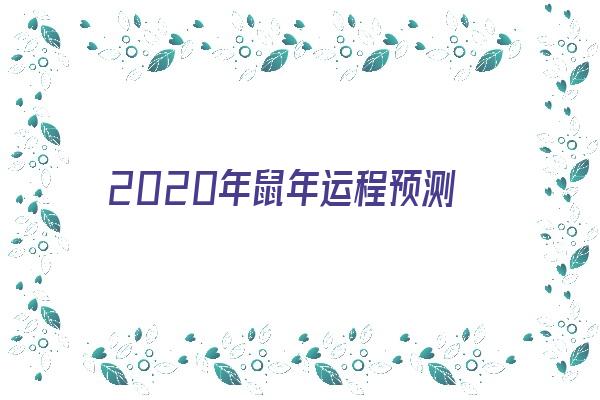 2020年鼠年运程预测《2020年鼠年运程与运势》