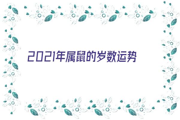 2021年属鼠的岁数运势《2021年属鼠的岁数运势如何》