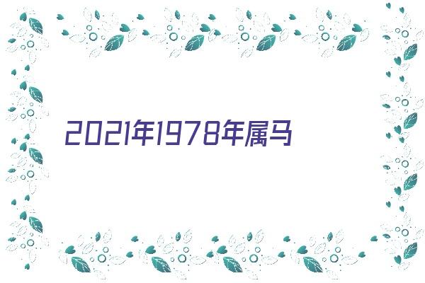 2021年1978年属马运势《2021年1978年属马的运势》